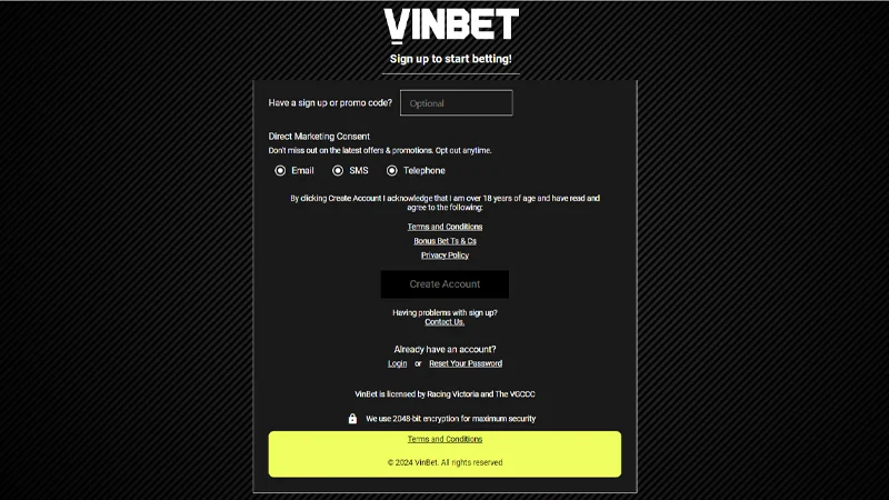 Nhớ kiểm tra kỹ càng thông tin trước khi đăng ký cùng Vinbet